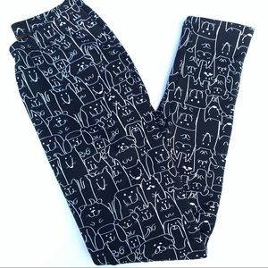 Just Cozy Animal Print Fur-Lined Leggings Size M/L